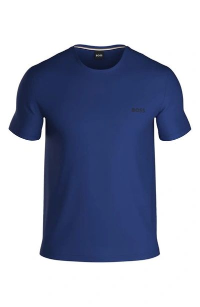 Shop Hugo Stretch Cotton Lounge T-shirt In Bright Blue