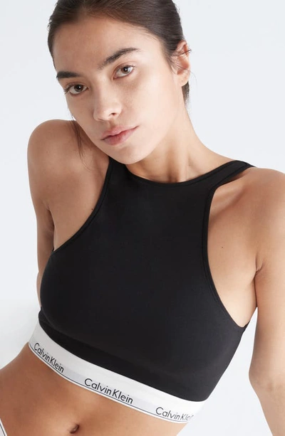 Shop Calvin Klein Modern Cotton Blend Bralette In Black