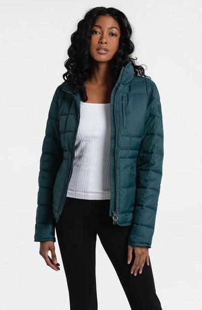 Shop Lole Daily Water Repellent Puffer Jacket In Emerald