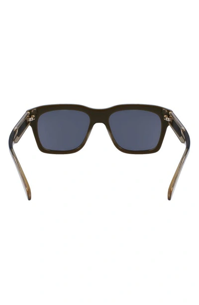 Shop Ferragamo 56mm Polarized Rectangular Sunglasses In Dark Khaki