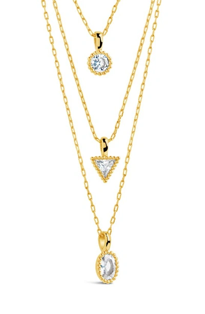 Sterling Forever Julie Layered Pendant Necklace, 18-20 In Gold