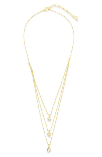 Shop Sterling Forever Julia Layered Pendant Necklace In Gold