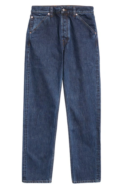 Shop Drake's Selvedge Denim Straight Leg Jeans In Blue