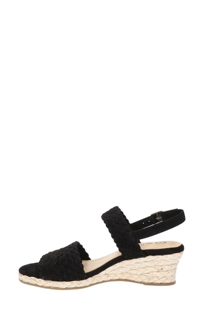 Shop Bella Vita Mariella Slingback Wedge Sandal In Black Suede