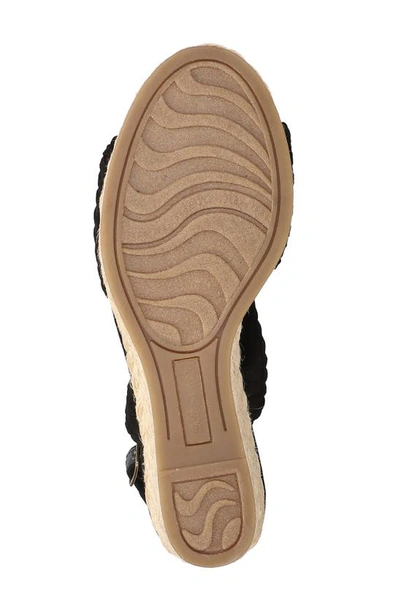 Bella Vita Women's Mariella Espadrille Wedge Sandals In Black Suede