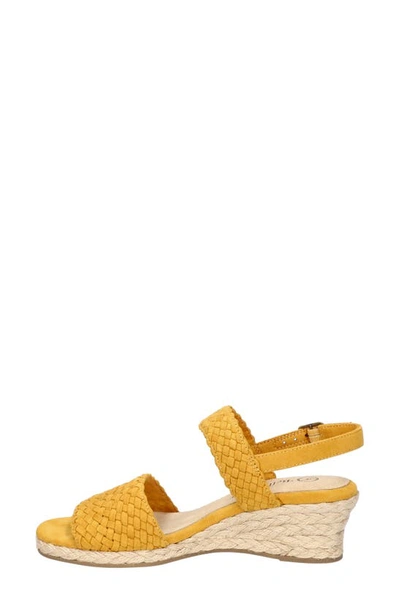 Shop Bella Vita Mariella Slingback Wedge Sandal In Mustard Suede