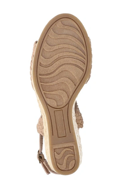 Bella Vita Mariella Womens Buckle Faux Suede Wedge Sandals In Almond Suede