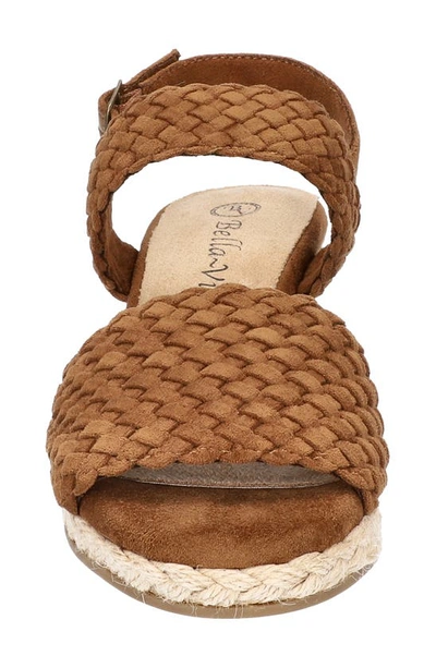 Shop Bella Vita Mariella Slingback Wedge Sandal In Cognac Suede