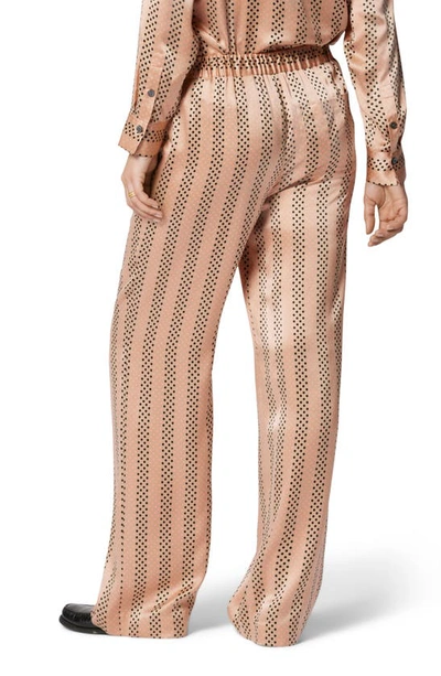 Equipment Aeslin Polka Dot Wide Leg Silk Pants In Praline Multi