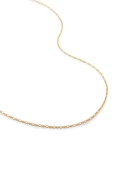 Shop Monica Vinader Woven Chain Necklace In 18ct Gold Vermeil/ Ss