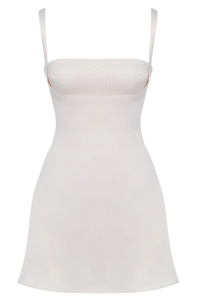 House Of Cb Quartz A-line Minidress In Vintage Cream