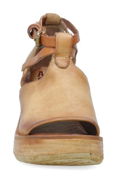 Shop As98 Nino Wedge Platform Sandal In Camel