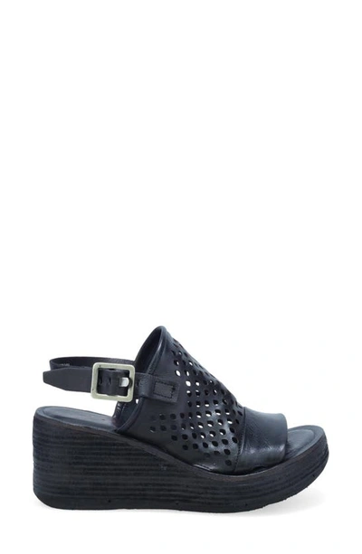 Shop As98 Normie Wedge Slingback Sandal In Black