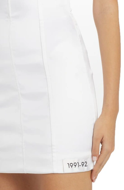 Shop Dolce & Gabbana Kim Stretch Satin Corset Minidress In White