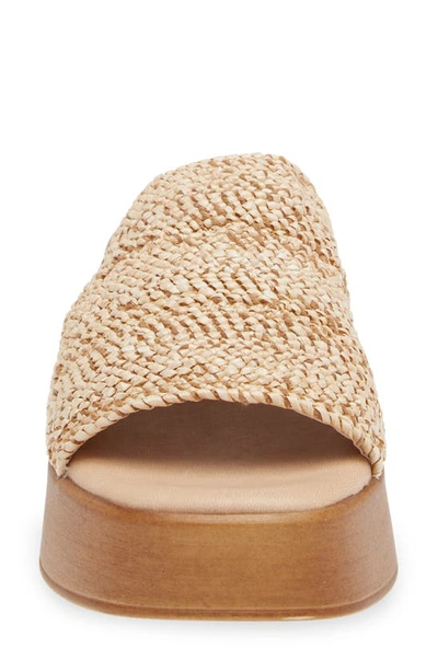 Shop Steve Madden Slinky Platform Sandal In Raffia