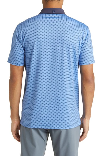 Mizzen + Main Versa Geometric Print Performance Golf Polo In Provence Geo Print