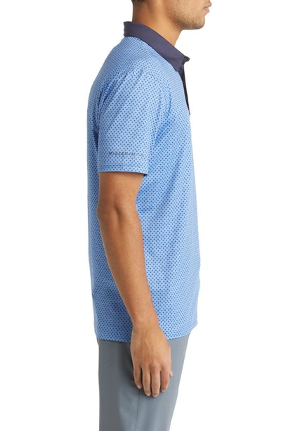 Mizzen + Main Versa Geometric Print Performance Golf Polo In Provence Geo Print