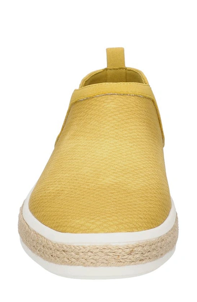 Shop Bella Vita Wrenley Slip-on Sneaker In Yellow Snake Embossed