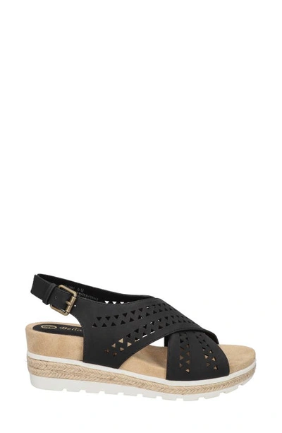 Bella Vita Women's Cosette Wedge Sandals In Black