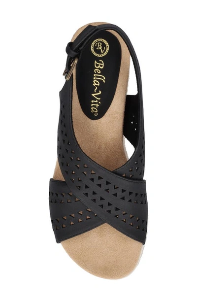 Bella Vita Women's Cosette Wedge Sandals In Black