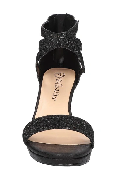 Shop Bella Vita Everly Strappy Sandal In Black Glitter