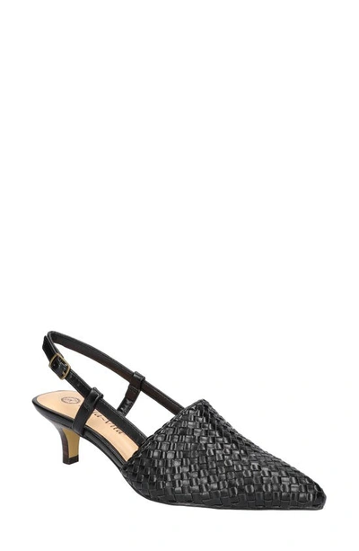 Shop Bella Vita Kaisley Kitten Heel Slingback Pump In Black