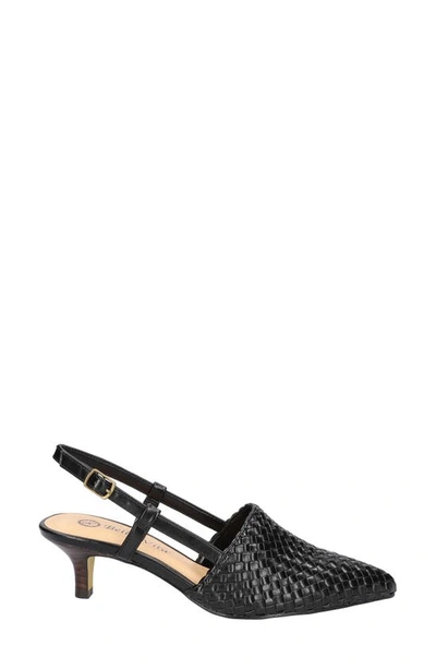 Shop Bella Vita Kaisley Kitten Heel Slingback Pump In Black