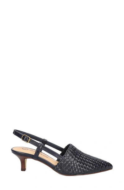 Shop Bella Vita Kaisley Kitten Heel Slingback Pump In Navy