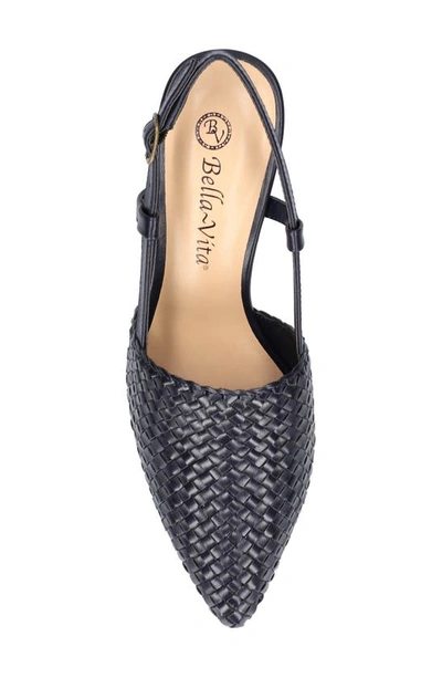Bella Vita Kaisley Pointed Toe Slingback Pump In Navy