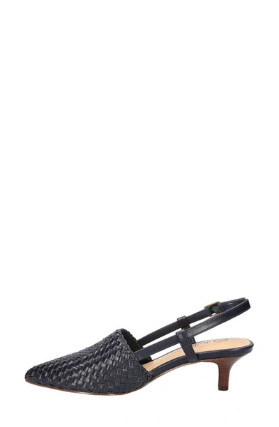 Shop Bella Vita Kaisley Kitten Heel Slingback Pump In Navy