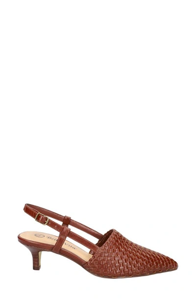 Bella Vita Kaisley Pointed Toe Slingback Pump In Dark Tan