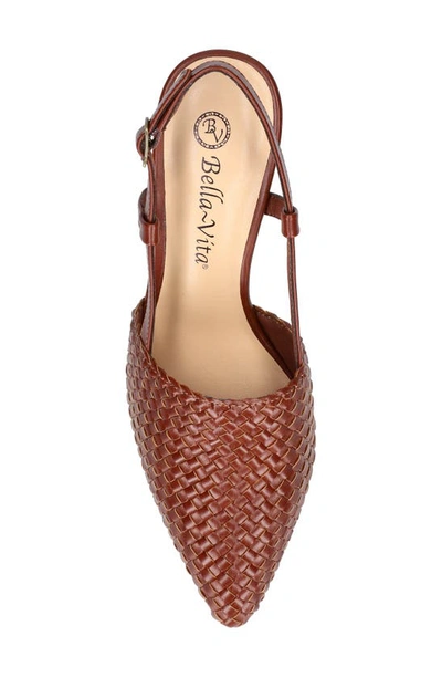 Bella Vita Kaisley Pointed Toe Slingback Pump In Dark Tan