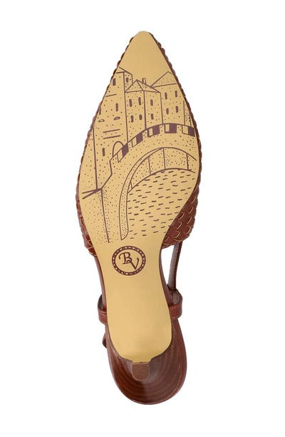 Bella Vita Kaisley Pointed Toe Slingback Pump In Dark Tan