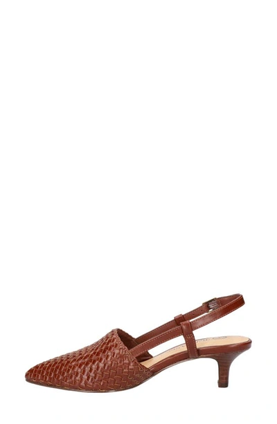 Bella Vita Kaisley Pointed Toe Slingback Pump In Dark Tan