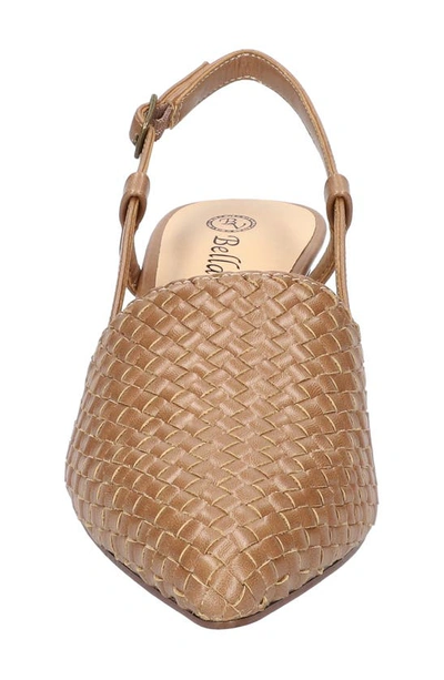 Bella Vita Kaisley Pointed Toe Slingback Pump In Beige