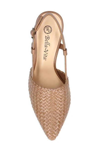 Bella Vita Kaisley Pointed Toe Slingback Pump In Beige