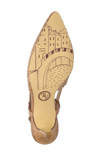 Bella Vita Kaisley Pointed Toe Slingback Pump In Beige
