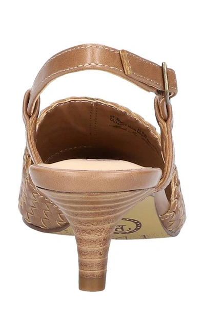 Bella Vita Kaisley Pointed Toe Slingback Pump In Beige