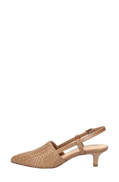 Bella Vita Kaisley Pointed Toe Slingback Pump In Beige