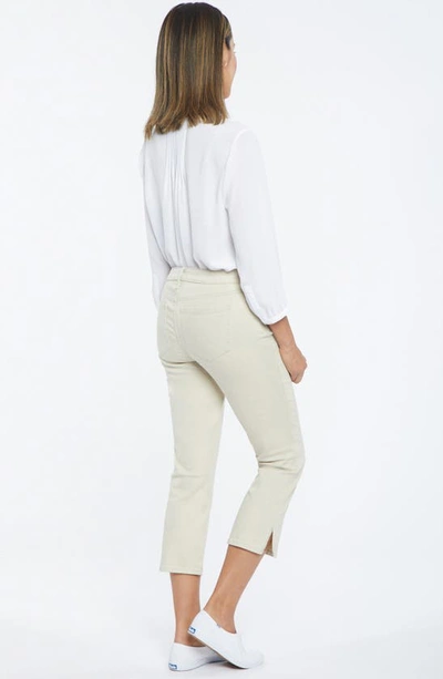 Shop Nydj Chloe Capri Side Slit Jeans In Feather