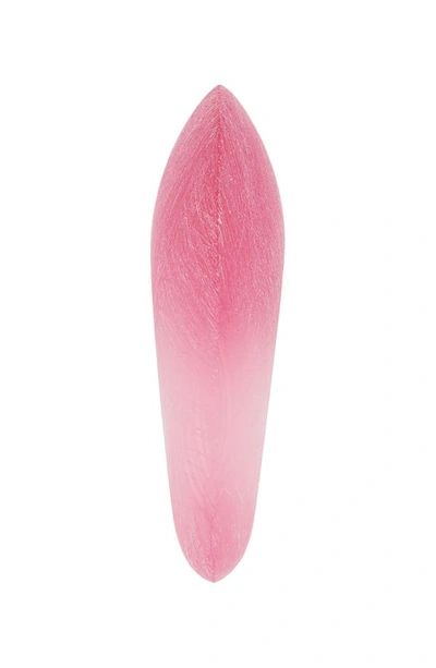 Shop Saint Laurent Flat Oval Resin Ring In Ice Effect/ Pink