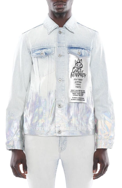 Shop Cult Of Individuality Type Ii Denim Jacket In Foil