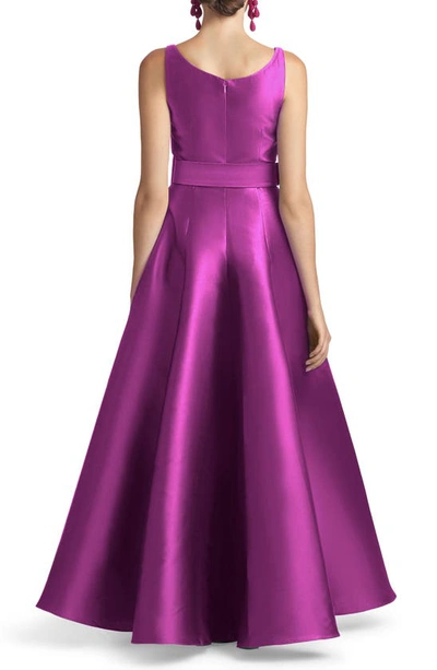 Shop Sachin & Babi Kruse Belted A-line Gown In Magenta