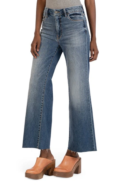 MEG HIGH RISE FAB AB FAMILY WASH WIDE LEG RAW HEM JEANS main image 1