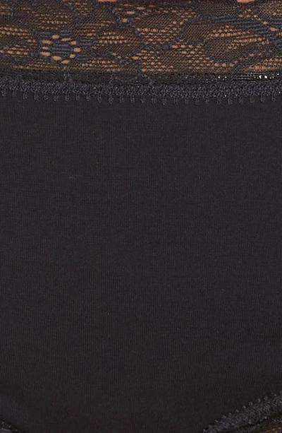 Shop Hanro Cotton Lace Hipster Briefs In Black 019