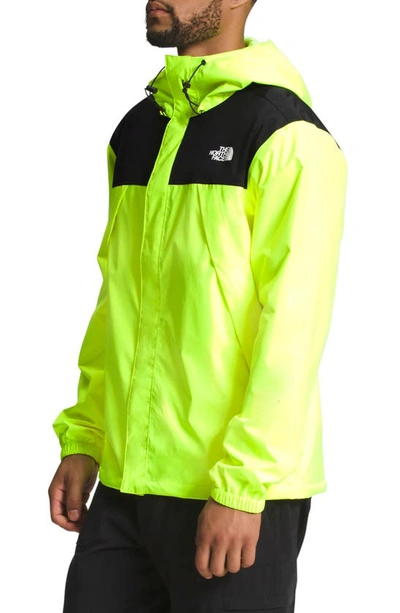 Shop The North Face Antora Recycled Jacket In Black/ Led Yellow