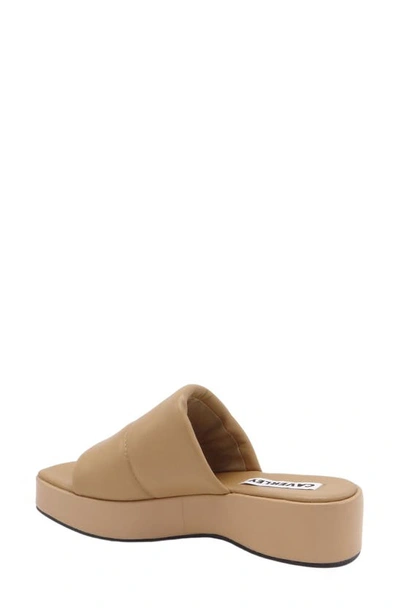 Shop Caverley Tammy Ii Platform Slide Sandal In Tan