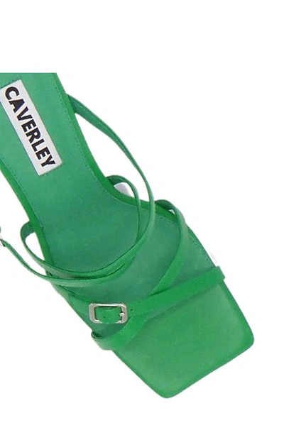 Shop Caverley Jackie Square Toe Strappy Sandal In Apple Green