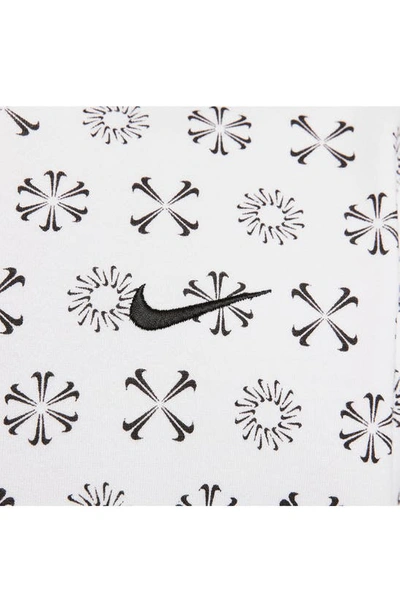 Shop Nike Sportswear Club Swoosh Print Hoodie In White