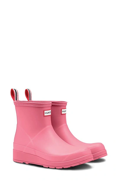 Shop Hunter Original Play Waterproof Rain Bootie In Pink Fizz
